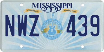MS license plate NWZ439