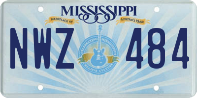 MS license plate NWZ484