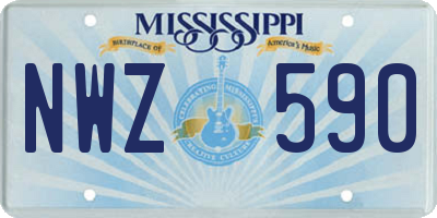 MS license plate NWZ590