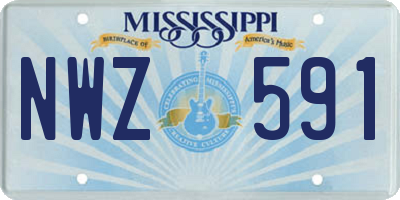 MS license plate NWZ591