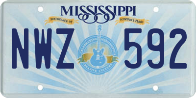 MS license plate NWZ592
