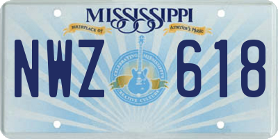 MS license plate NWZ618