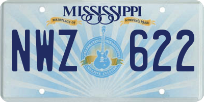 MS license plate NWZ622