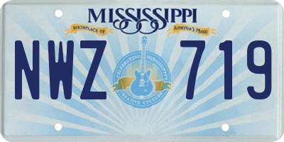 MS license plate NWZ719