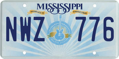 MS license plate NWZ776