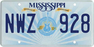 MS license plate NWZ928