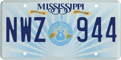 MS license plate NWZ944
