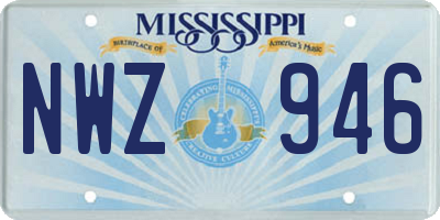 MS license plate NWZ946