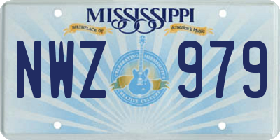 MS license plate NWZ979