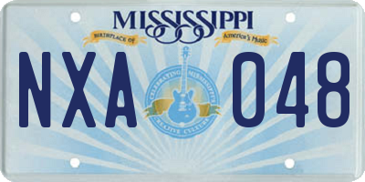 MS license plate NXA048