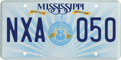 MS license plate NXA050