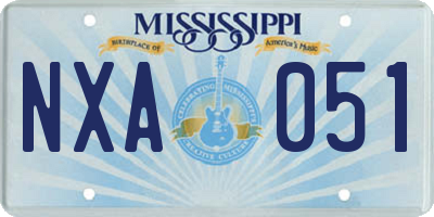 MS license plate NXA051