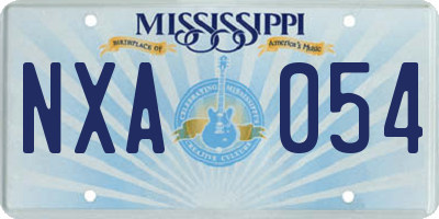 MS license plate NXA054
