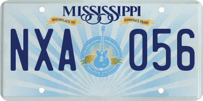 MS license plate NXA056