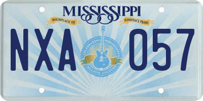 MS license plate NXA057