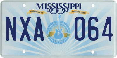MS license plate NXA064