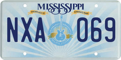 MS license plate NXA069