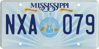 MS license plate NXA079
