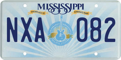 MS license plate NXA082