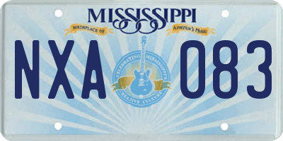 MS license plate NXA083