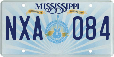 MS license plate NXA084
