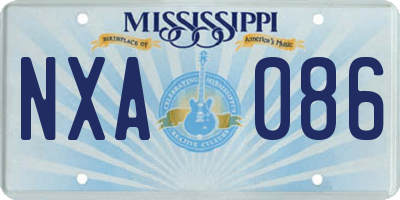 MS license plate NXA086