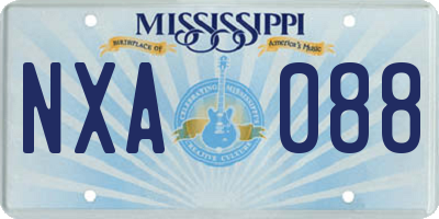 MS license plate NXA088
