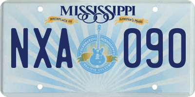 MS license plate NXA090
