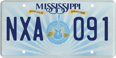 MS license plate NXA091