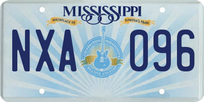 MS license plate NXA096
