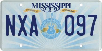 MS license plate NXA097