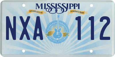 MS license plate NXA112