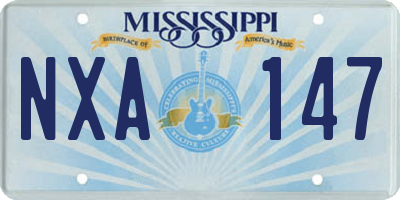 MS license plate NXA147