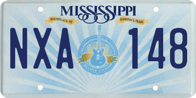 MS license plate NXA148