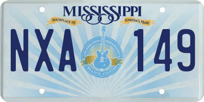 MS license plate NXA149