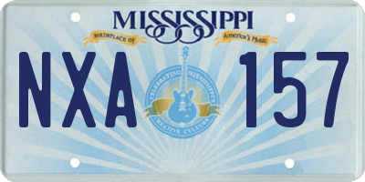 MS license plate NXA157