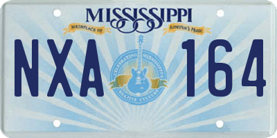 MS license plate NXA164