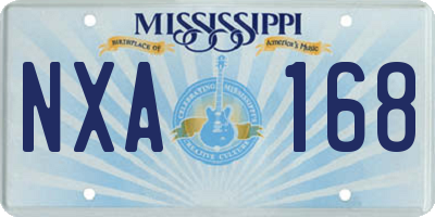 MS license plate NXA168