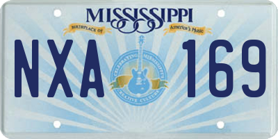 MS license plate NXA169