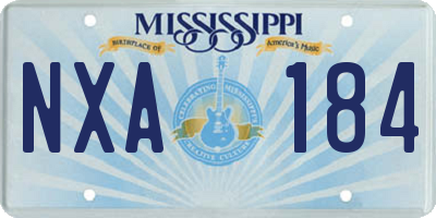 MS license plate NXA184