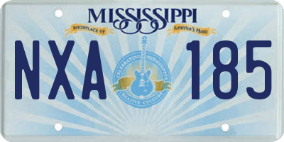 MS license plate NXA185