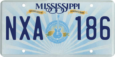 MS license plate NXA186