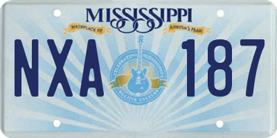 MS license plate NXA187