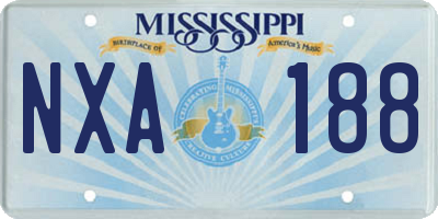 MS license plate NXA188