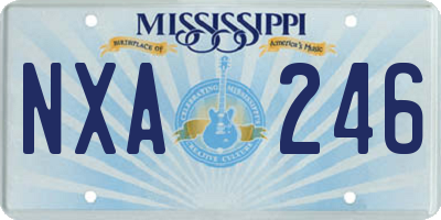 MS license plate NXA246
