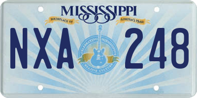 MS license plate NXA248