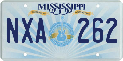 MS license plate NXA262