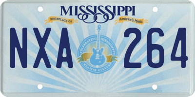 MS license plate NXA264