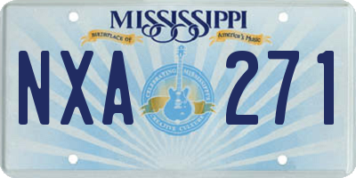 MS license plate NXA271