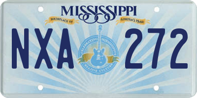 MS license plate NXA272